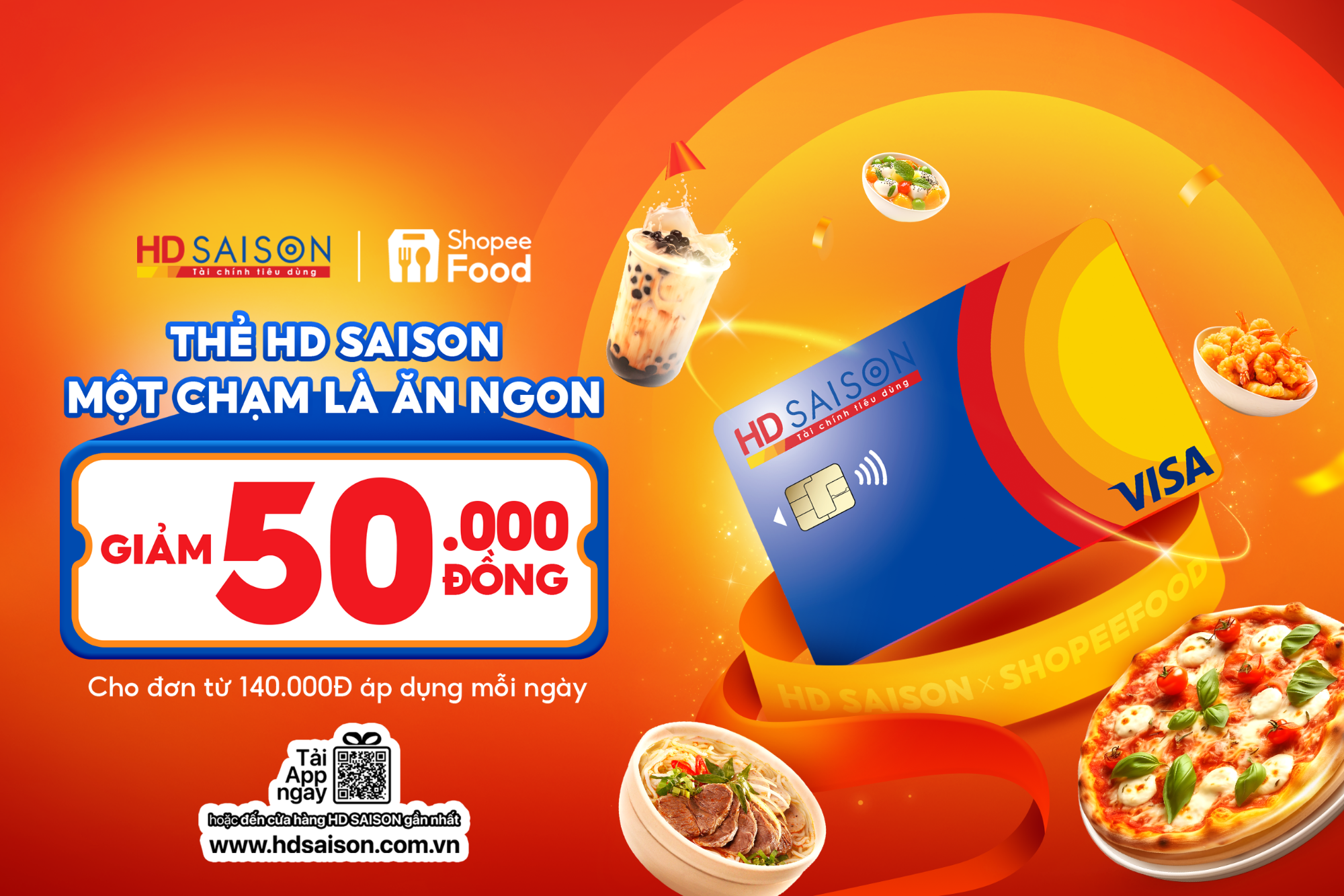 Thẻ HD SAISON - Một chạm là ăn ngon tại ShopeeFood