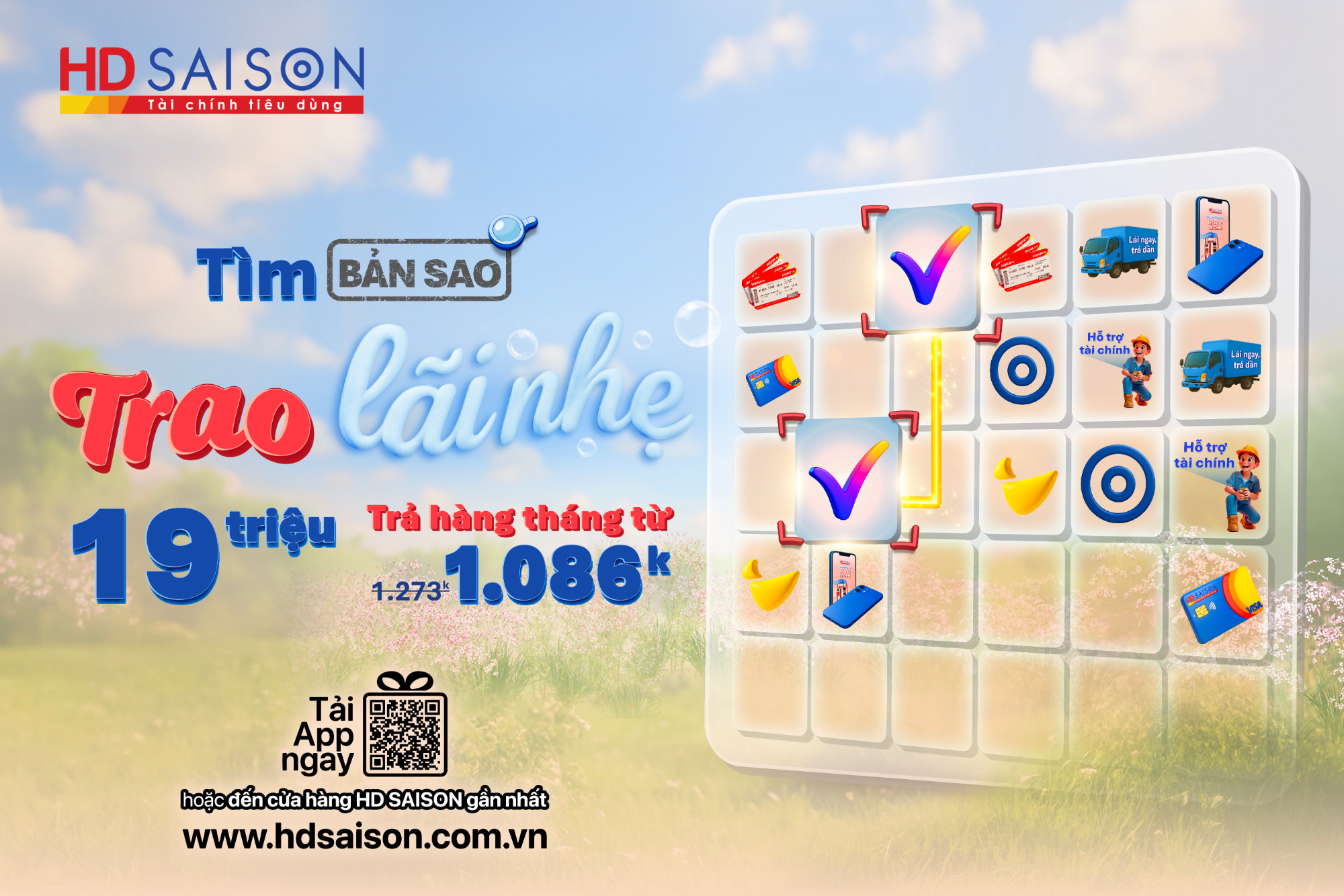 Tìm bản sao, trao lãi nhẹ | Vay tới 19 triệu, chỉ trả từ 1.086k/tháng!