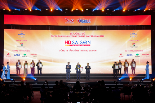 9 năm liên tiếp nằm trong Top tăng trưởng, HD SAISON khẳng định vị thế bền vững trong ngành tài chính tiêu dùng