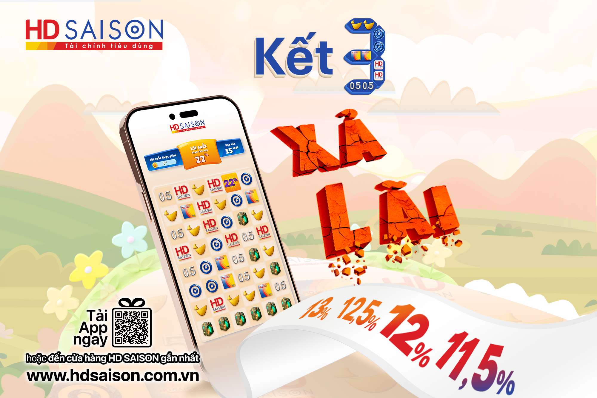 Kết 3 xả lãi - Vay 30 triệu chỉ trả từ 1.536k/tháng