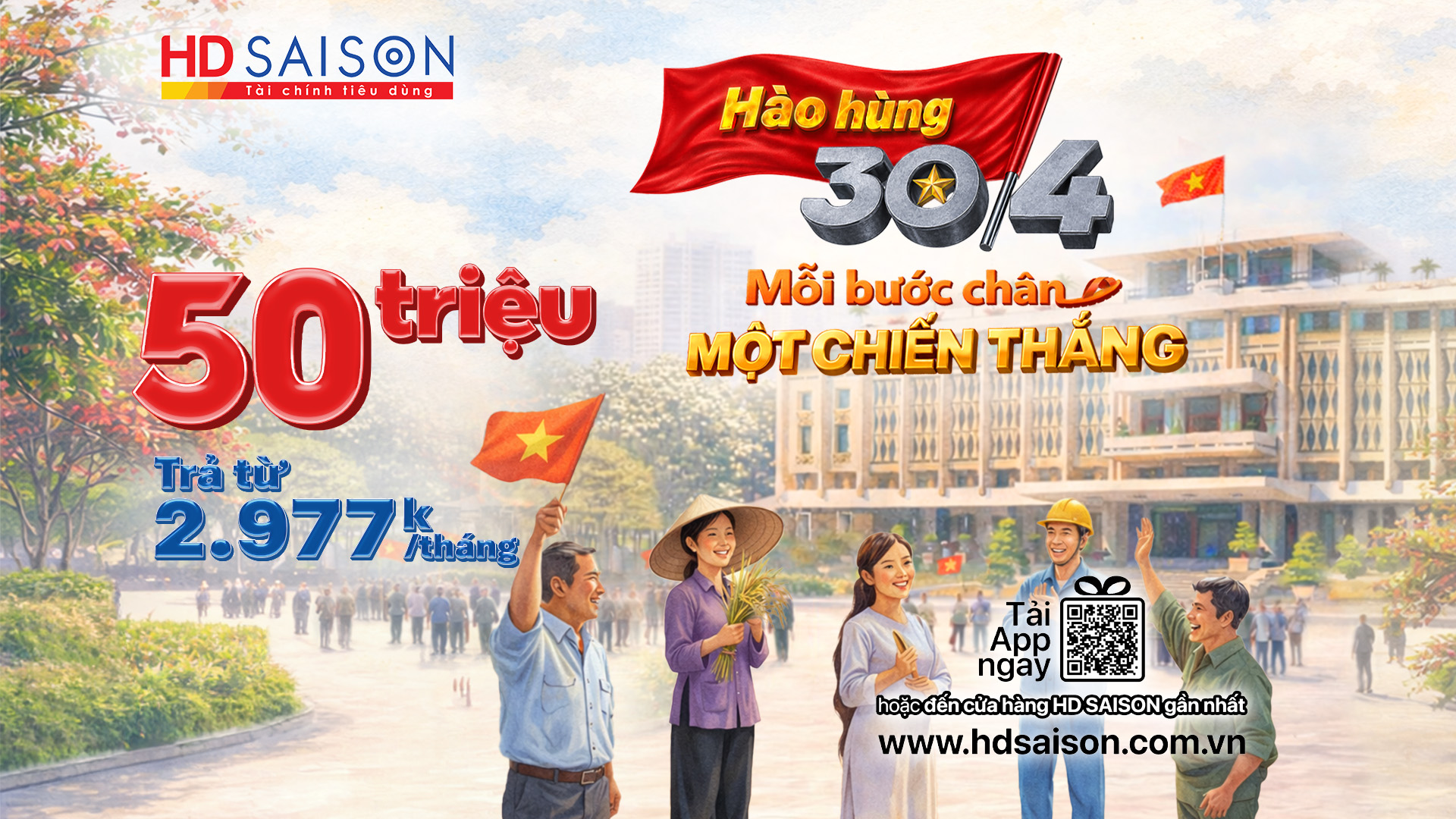 30/4 – Gói vay 50 triệu, sẵn sàng cho mọi kế hoạch