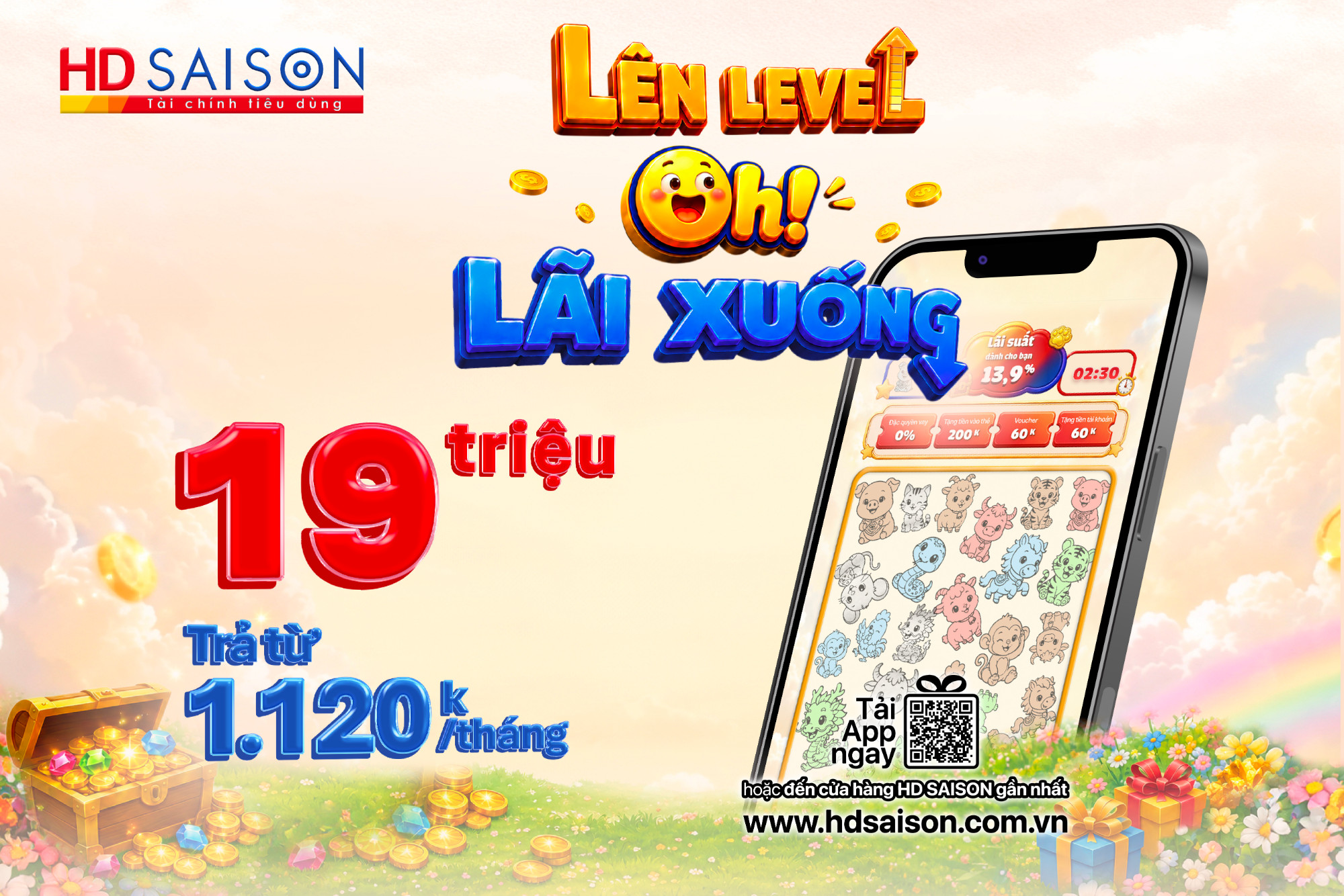 Lên level. Oh! Lãi xuống – Kích hoạt ưu đãi từ HD SAISON