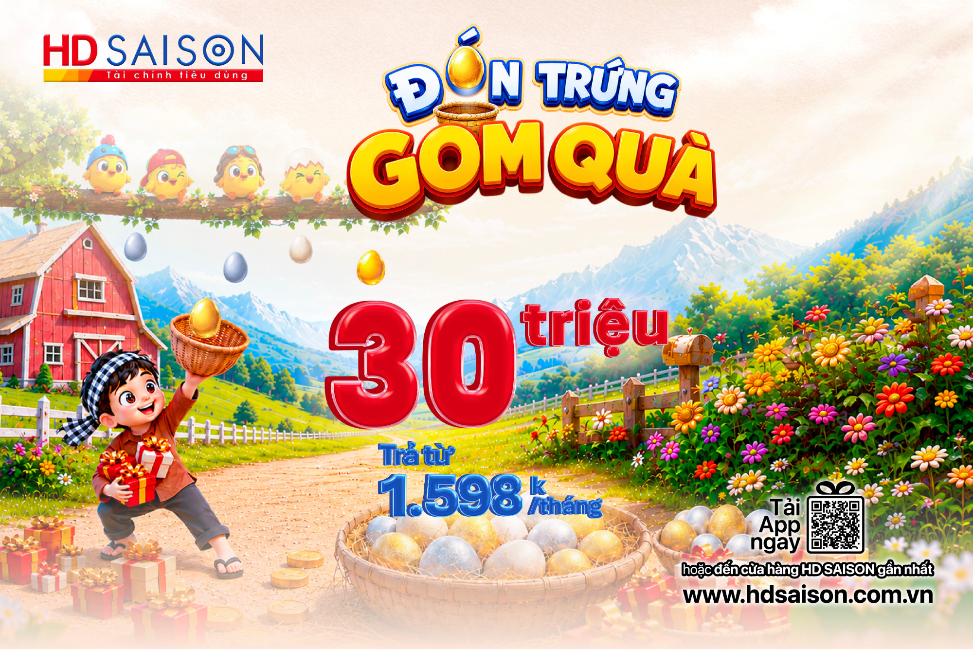 Đón trứng, gom quà – Bắt trọn ưu đãi từ HD SAISON