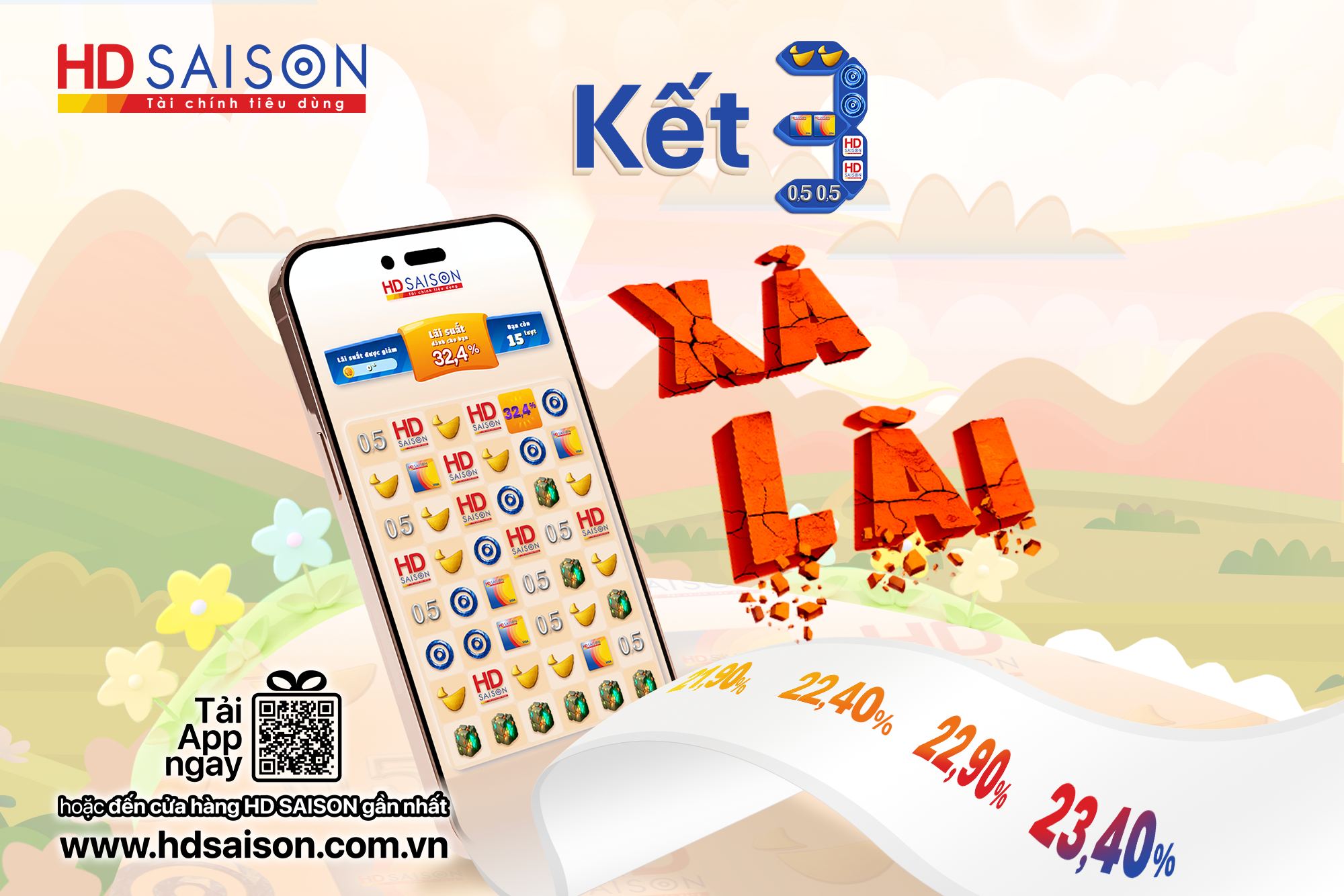 Kết 3 xả lãi - Vay 19 triệu chỉ trả từ 1.145k/tháng