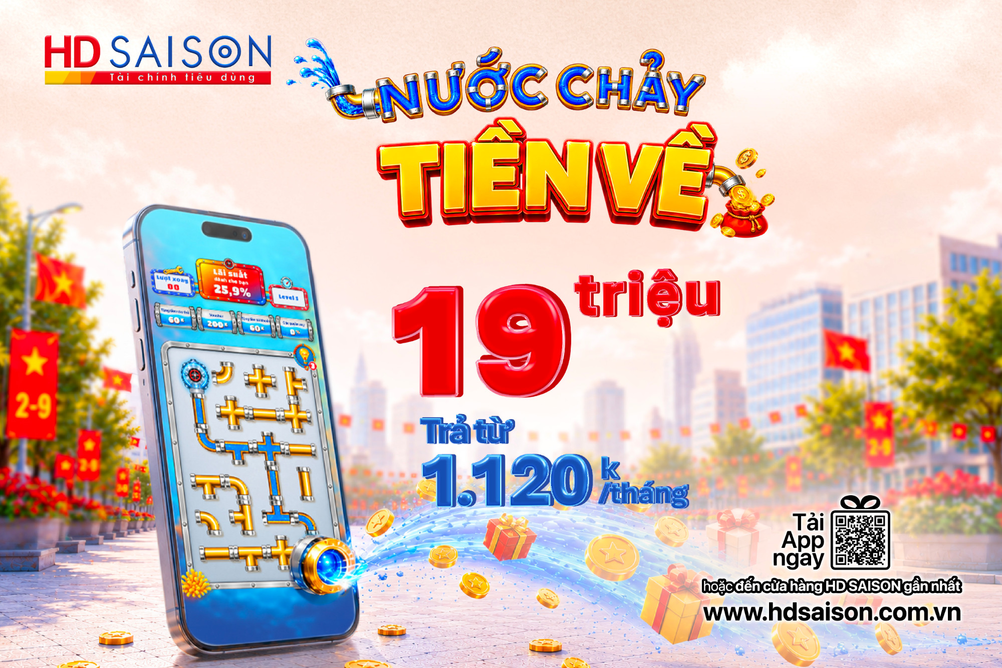 Nước chảy – Tiền về: Vay đến 19 triệu