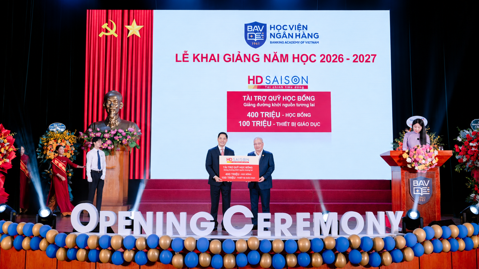 HD SAISON đồng hành cùng Học viện Ngân hàng tại lễ khai giảng đặc biệt kỷ niệm 65 năm