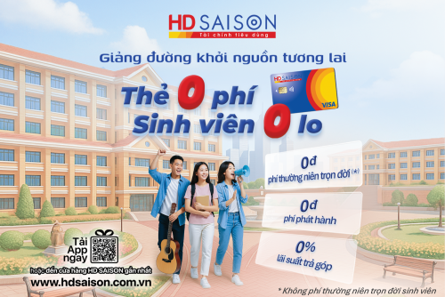 Thẻ 0 phí – Sinh viên 0 lo