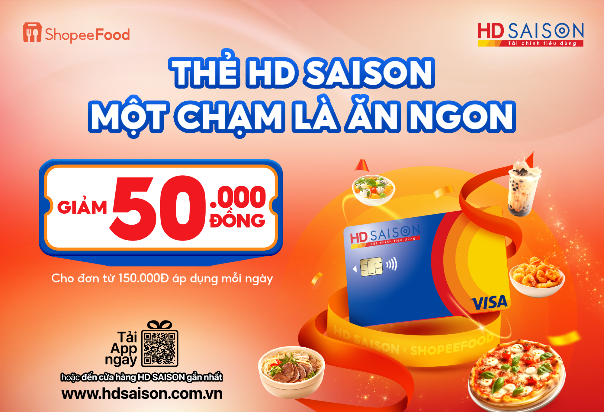 Thẻ HD SAISON - Một chạm là ăn ngon