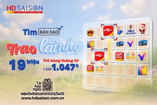 Cuối năm rộn ràng - vô vàn ưu đãi | Vay tới 19 triệu, chỉ trả từ 1.047k/tháng!