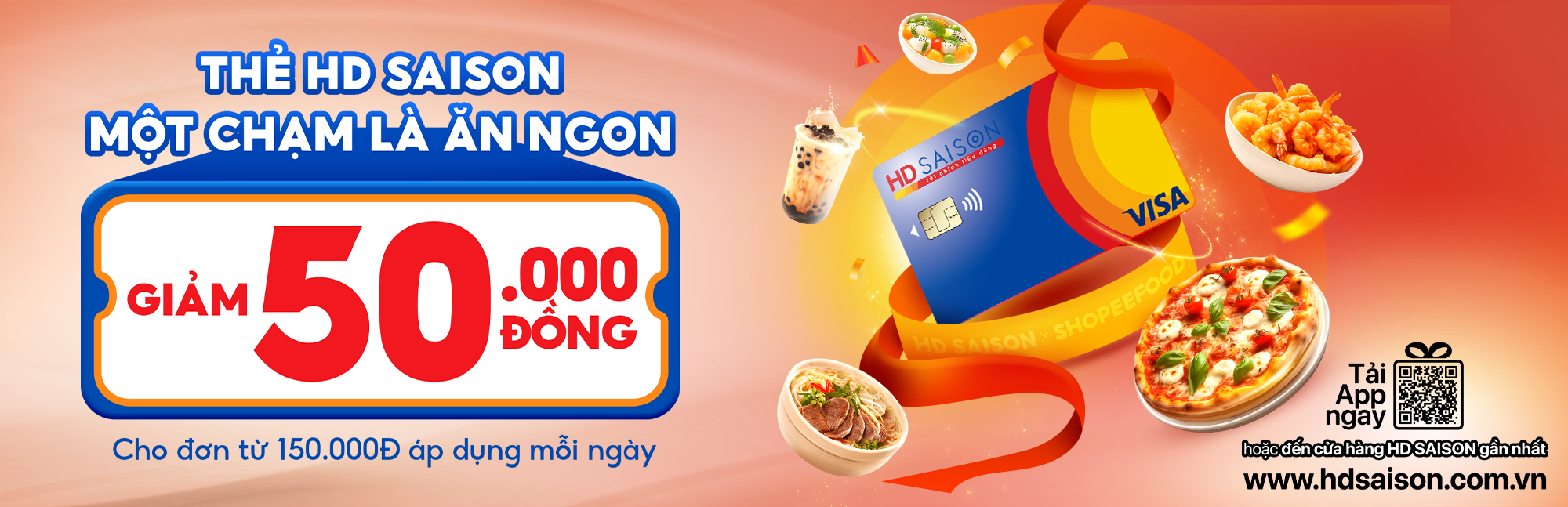 Thẻ HD SAISON - Một chạm là ăn ngon