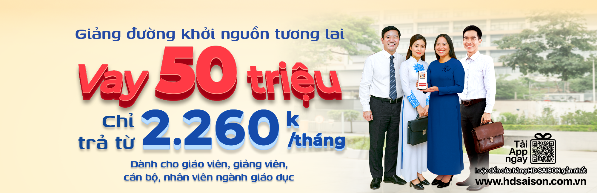 Vay ngay đến 50 triệu - Tiếp sức cho người gieo chữ