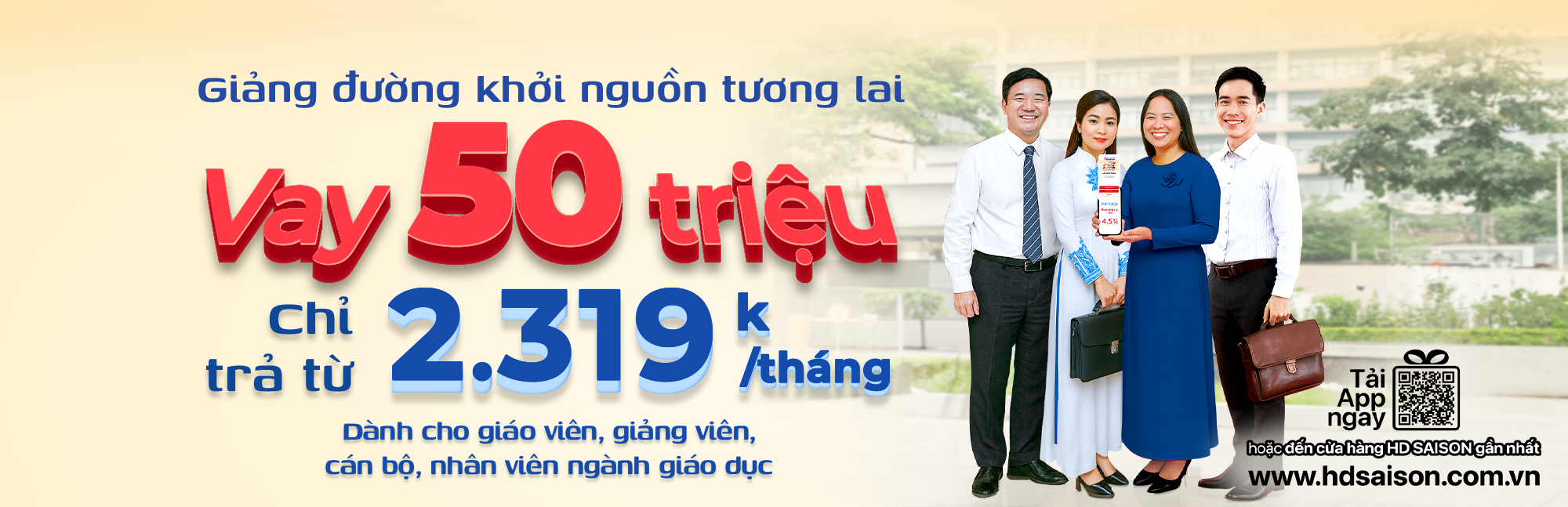 Vay ngay đến 50 triệu - Tiếp sức cho người gieo chữ