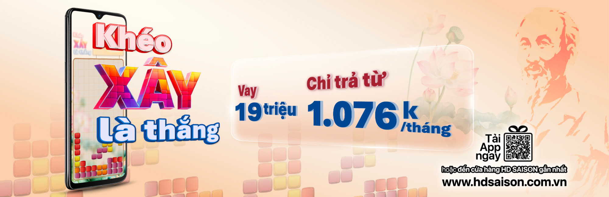 Khéo xây là thắng - Vay đến 19 triệu, chỉ trả 1.076k/tháng