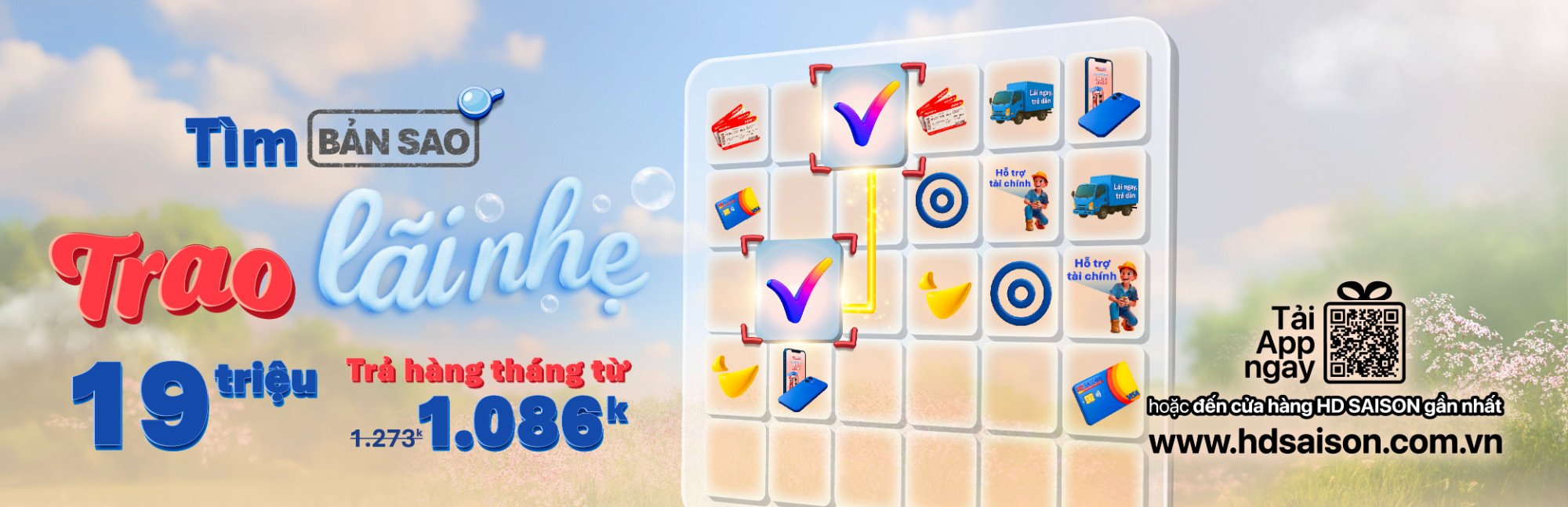 Tìm bản sao, trao lãi nhẹ | Vay tới 19 triệu, chỉ trả từ 1.086k/tháng!