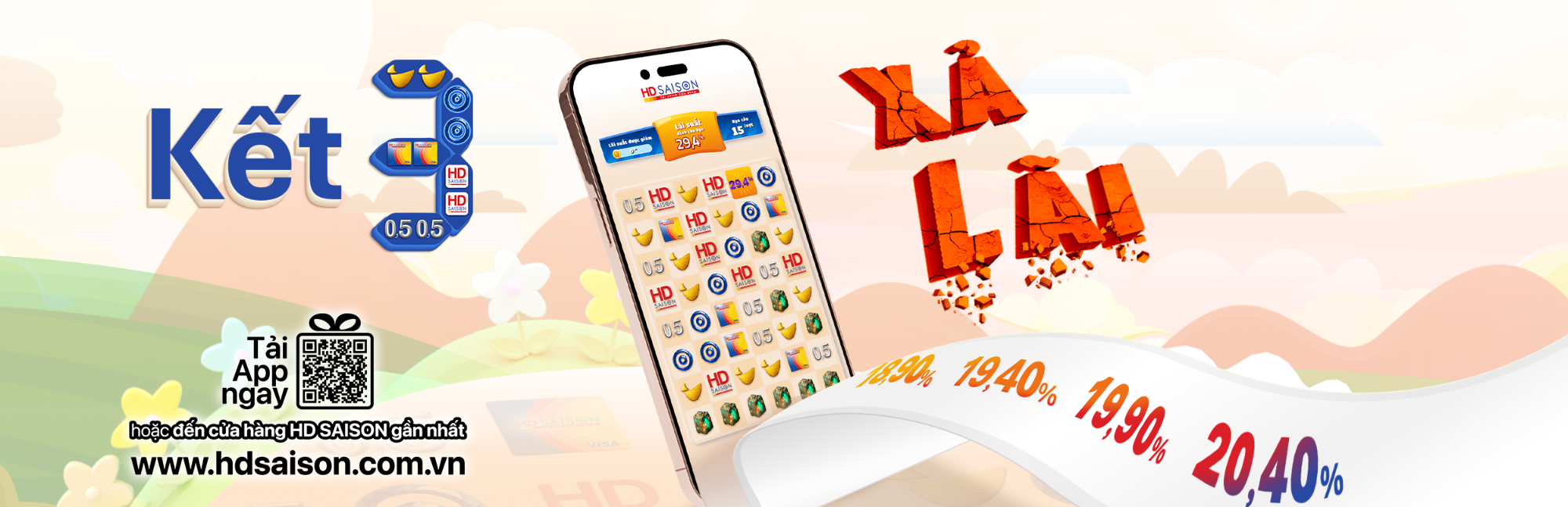 Kết 3 xả lãi - Vay 19 triệu chỉ trả từ 1.095k/tháng